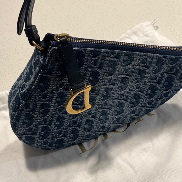 Denim Dior Oblique Pouch - Picture 2 of 6